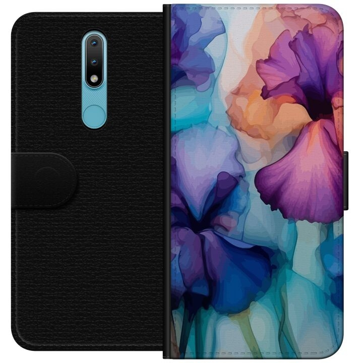 Plånboksfodral till Nokia 2.4 med Magiska blommor motiv i gruppen SMARTPHONE & SURFPLATTOR / Mobilskydd / Nokia/Microsoft hos TP E-commerce Nordic AB (A55667)