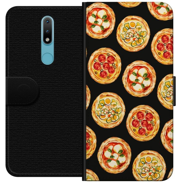 Plånboksfodral till Nokia 2.4 med Pizza motiv i gruppen SMARTPHONE & SURFPLATTOR / Mobilskydd / Nokia/Microsoft hos TP E-commerce Nordic AB (A55677)