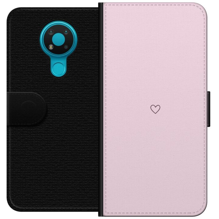 Plånboksfodral till Nokia 3.4 med Hjärta motiv i gruppen SMARTPHONE & SURFPLATTOR / Mobilskydd / Nokia/Microsoft hos TP E-commerce Nordic AB (A55710)