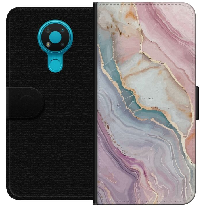 Plånboksfodral till Nokia 3.4 med Marmor motiv i gruppen SMARTPHONE & SURFPLATTOR / Mobilskydd / Nokia/Microsoft hos TP E-commerce Nordic AB (A55713)