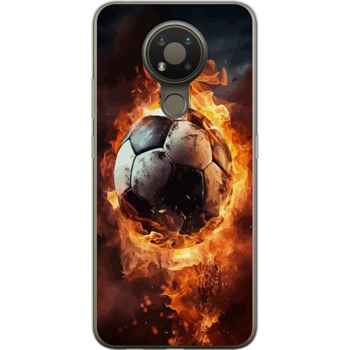 Mobilskal till Nokia 3.4 med Fotboll motiv i gruppen SMARTPHONE & SURFPLATTOR / Mobilskydd / Nokia/Microsoft hos TP E-commerce Nordic AB (A55739)