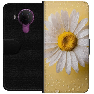Plånboksfodral till Nokia 5.4 med Porslinsblomma motiv