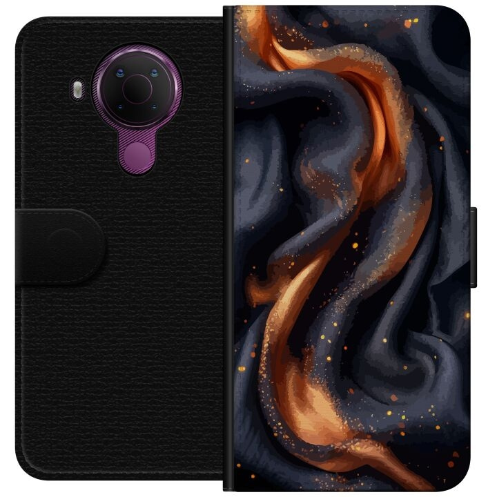 Plånboksfodral till Nokia 5.4 med Eldigt silke motiv i gruppen SMARTPHONE & SURFPLATTOR / Mobilskydd / Nokia/Microsoft hos TP E-commerce Nordic AB (A55746)
