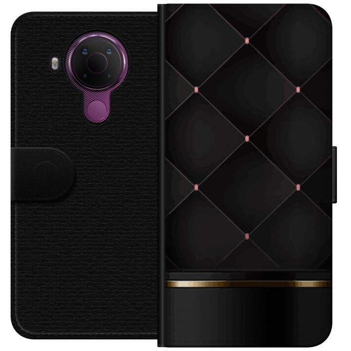 Plånboksfodral till Nokia 5.4 med Lyxig linje motiv i gruppen SMARTPHONE & SURFPLATTOR / Mobilskydd / Nokia/Microsoft hos TP E-commerce Nordic AB (A55760)