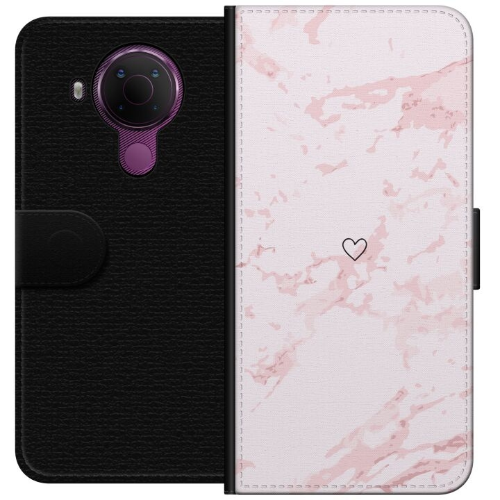Plånboksfodral till Nokia 5.4 med Rosa Hjärta motiv i gruppen SMARTPHONE & SURFPLATTOR / Mobilskydd / Nokia/Microsoft hos TP E-commerce Nordic AB (A55768)