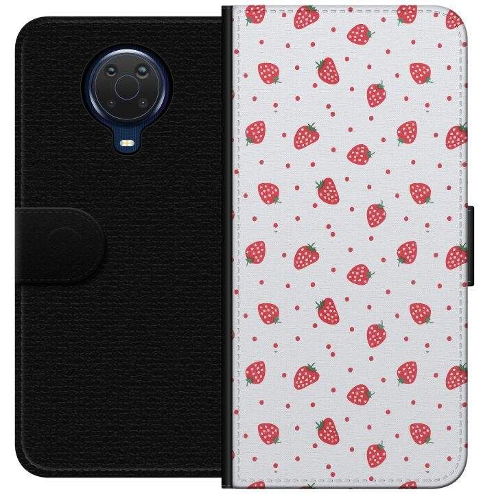 Plånboksfodral till Nokia G20 med Jordgubbar motiv i gruppen SMARTPHONE & SURFPLATTOR / Mobilskydd / Nokia/Microsoft hos TP E-commerce Nordic AB (A55951)
