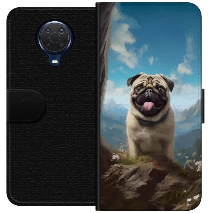 Plånboksfodral till Nokia G20 med Glad Hund motiv i gruppen SMARTPHONE & SURFPLATTOR / Mobilskydd / Nokia/Microsoft hos TP E-commerce Nordic AB (A55952)
