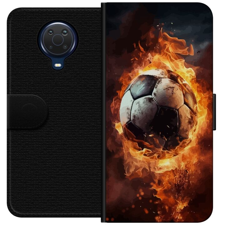 Plånboksfodral till Nokia G20 med Fotboll motiv i gruppen SMARTPHONE & SURFPLATTOR / Mobilskydd / Nokia/Microsoft hos TP E-commerce Nordic AB (A55955)