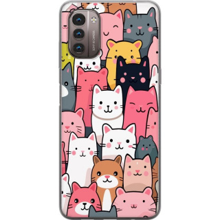 Mobilskal till Nokia G21 med Kattmönster motiv
