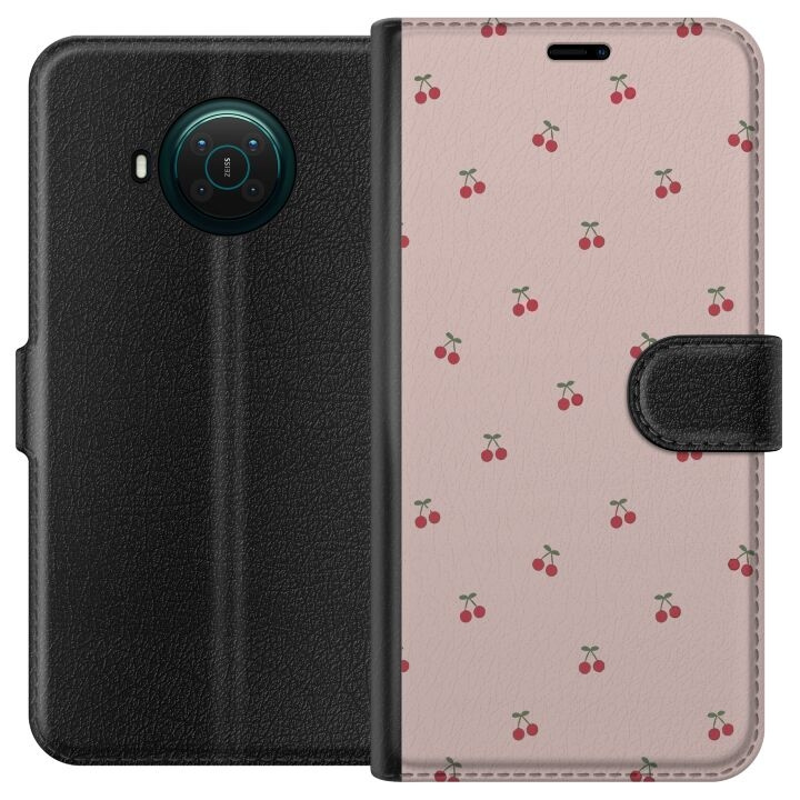 Plånboksfodral till Nokia X20 med Körsbär motiv i gruppen SMARTPHONE & SURFPLATTOR / Mobilskydd / Nokia/Microsoft hos TP E-commerce Nordic AB (A56103)