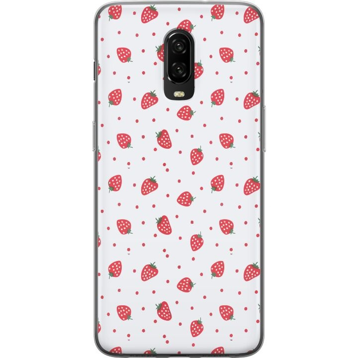 Mobilskal till OnePlus 6T med Jordgubbar motiv i gruppen SMARTPHONE & SURFPLATTOR / Mobilskydd / OnePlus hos TP E-commerce Nordic AB (A56572)