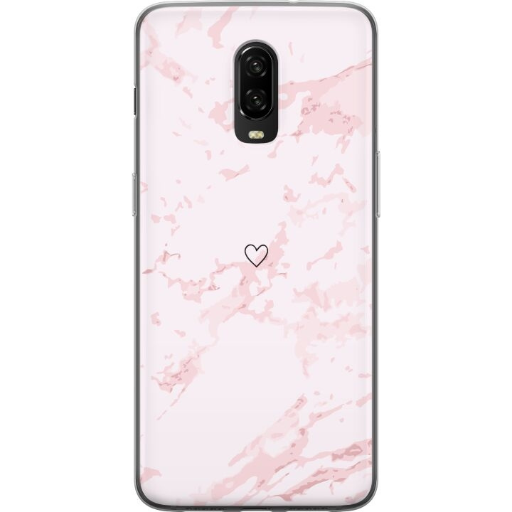Mobilskal till OnePlus 6T med Rosa Hjärta motiv i gruppen SMARTPHONE & SURFPLATTOR / Mobilskydd / OnePlus hos TP E-commerce Nordic AB (A56578)