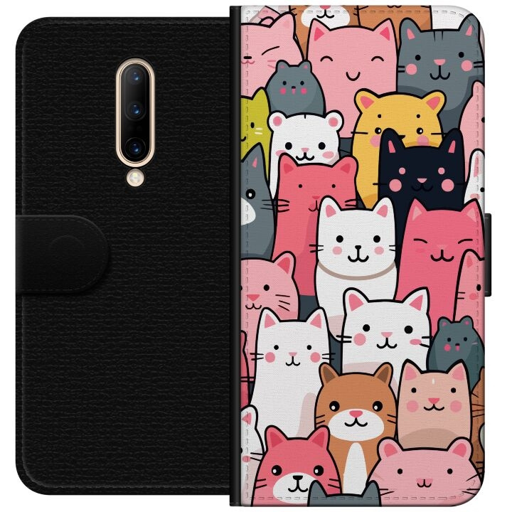 Plånboksfodral till OnePlus 7 Pro med Kattmönster motiv i gruppen SMARTPHONE & SURFPLATTOR / Mobilskydd / OnePlus hos TP E-commerce Nordic AB (A56644)