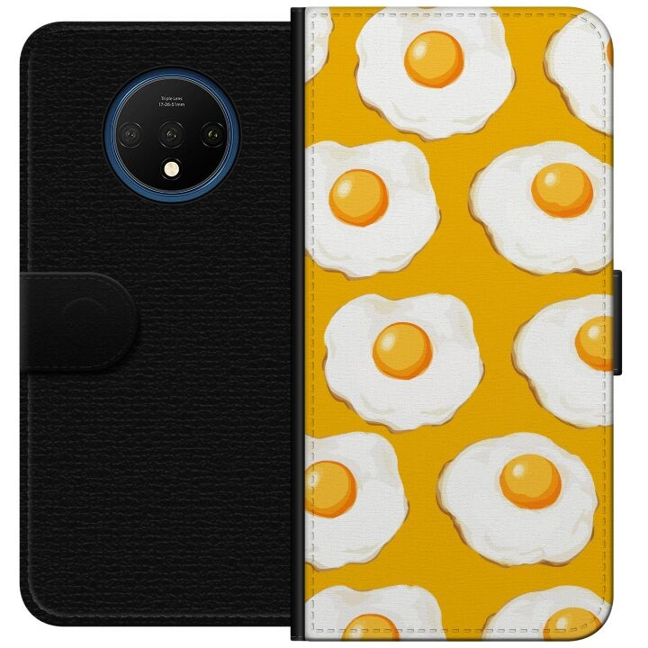 Plånboksfodral till OnePlus 7T med Stekt ägg motiv i gruppen SMARTPHONE & SURFPLATTOR / Mobilskydd / OnePlus hos TP E-commerce Nordic AB (A56692)