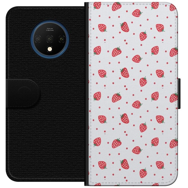 Plånboksfodral till OnePlus 7T med Jordgubbar motiv i gruppen SMARTPHONE & SURFPLATTOR / Mobilskydd / OnePlus hos TP E-commerce Nordic AB (A56707)