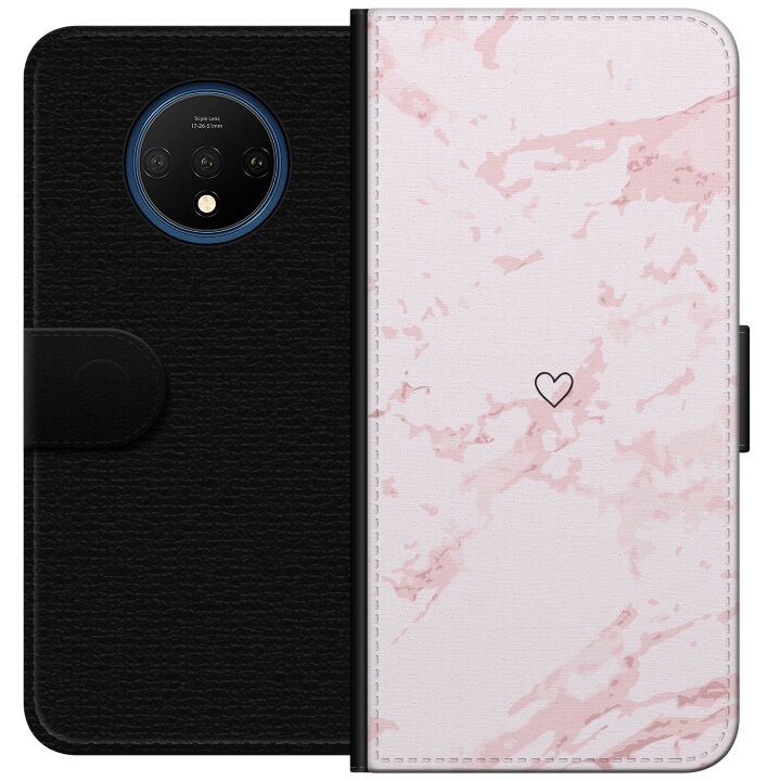 Plånboksfodral till OnePlus 7T med Rosa Hjärta motiv i gruppen SMARTPHONE & SURFPLATTOR / Mobilskydd / OnePlus hos TP E-commerce Nordic AB (A56713)