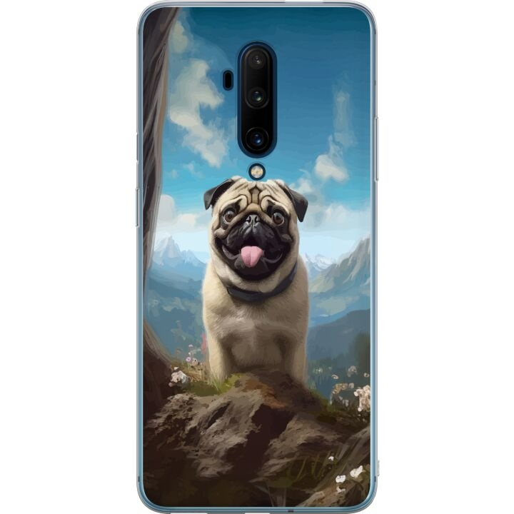 Mobilskal till OnePlus 7T Pro med Glad Hund motiv i gruppen SMARTPHONE & SURFPLATTOR / Mobilskydd / OnePlus hos TP E-commerce Nordic AB (A56789)