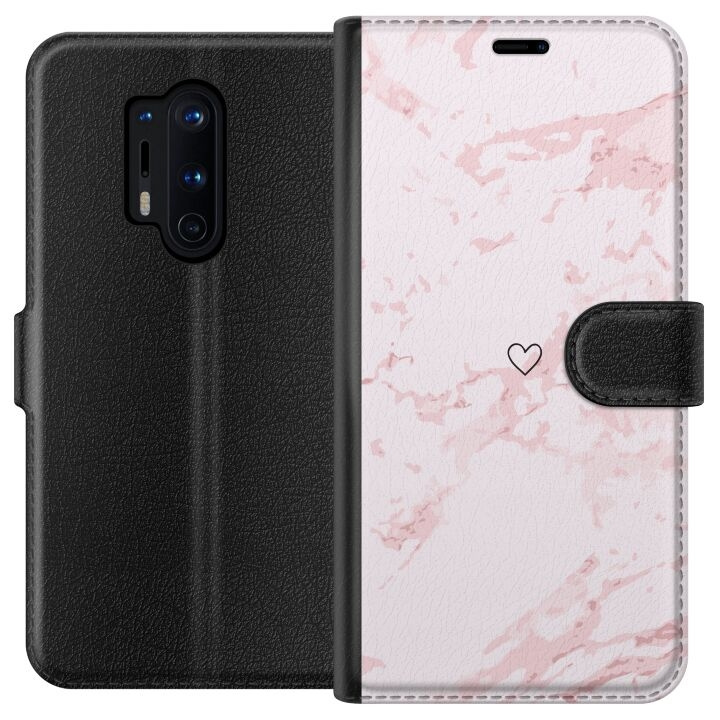 Plånboksfodral till OnePlus 8 Pro med Rosa Hjärta motiv i gruppen SMARTPHONE & SURFPLATTOR / Mobilskydd / OnePlus hos TP E-commerce Nordic AB (A56875)