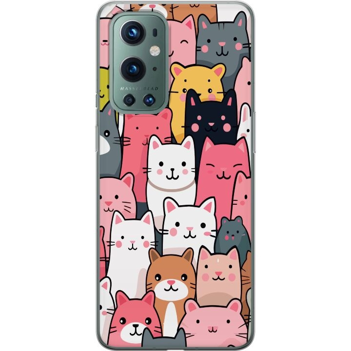 Mobilskal till OnePlus 9 Pro med Kattmönster motiv i gruppen SMARTPHONE & SURFPLATTOR / Mobilskydd / OnePlus hos TP E-commerce Nordic AB (A57049)