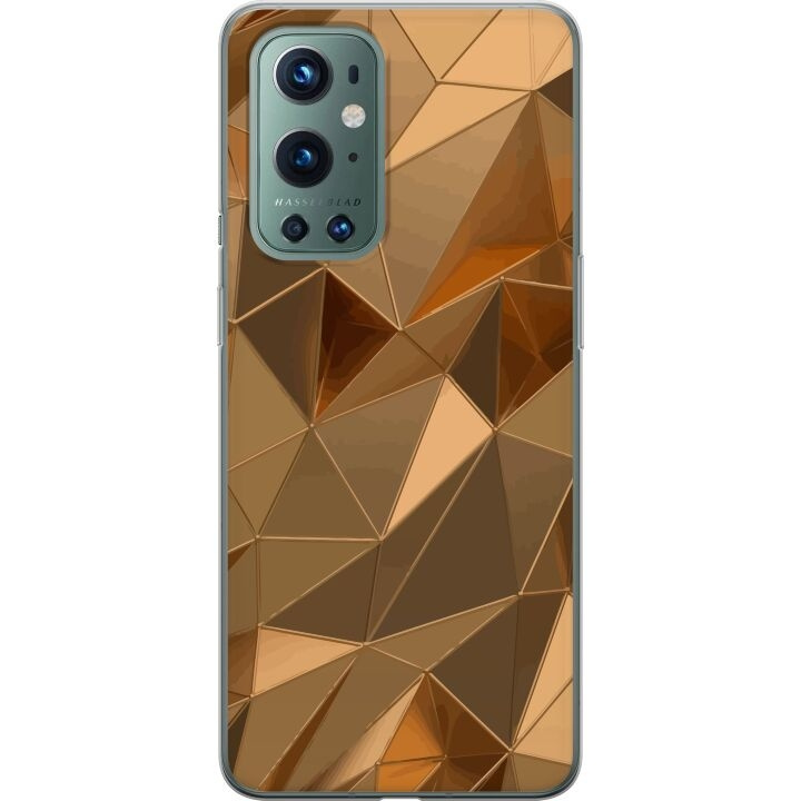 Mobilskal till OnePlus 9 Pro med 3D Guld motiv i gruppen SMARTPHONE & SURFPLATTOR / Mobilskydd / OnePlus hos TP E-commerce Nordic AB (A57065)