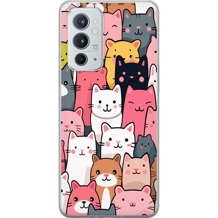 Mobilskal till OnePlus 9RT 5G med Kattmönster motiv i gruppen SMARTPHONE & SURFPLATTOR / Mobilskydd / OnePlus hos TP E-commerce Nordic AB (A57076)