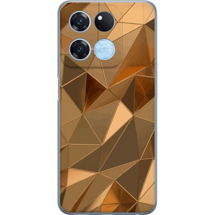 Mobilskal till OnePlus Ace Racing med 3D Guld motiv i gruppen SMARTPHONE & SURFPLATTOR / Mobilskydd / OnePlus hos TP E-commerce Nordic AB (A57146)