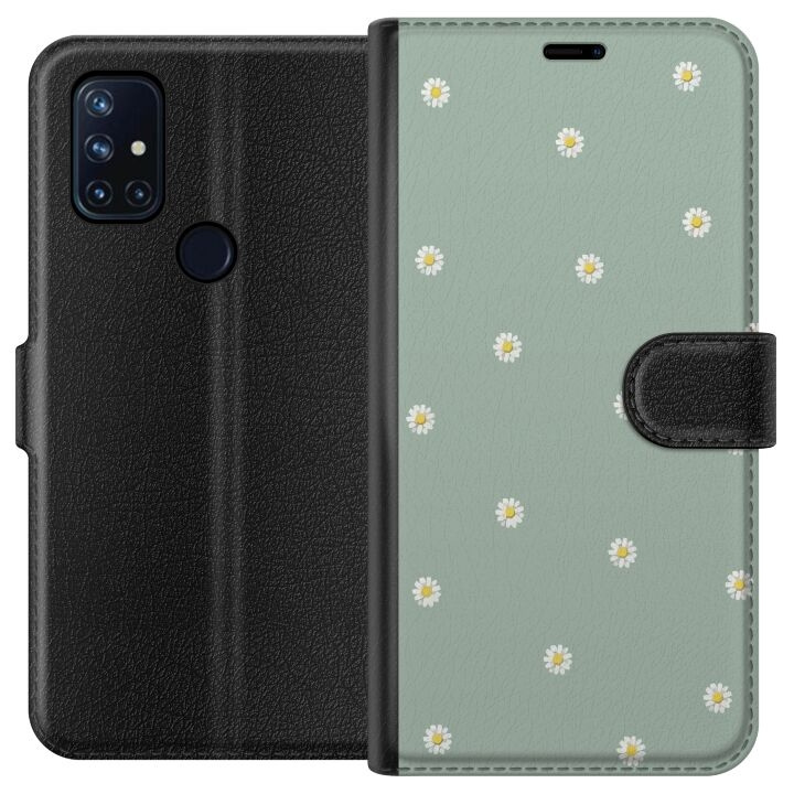 Plånboksfodral till OnePlus Nord N10 5G med Prästkragar motiv i gruppen SMARTPHONE & SURFPLATTOR / Mobilskydd / OnePlus hos TP E-commerce Nordic AB (A57207)