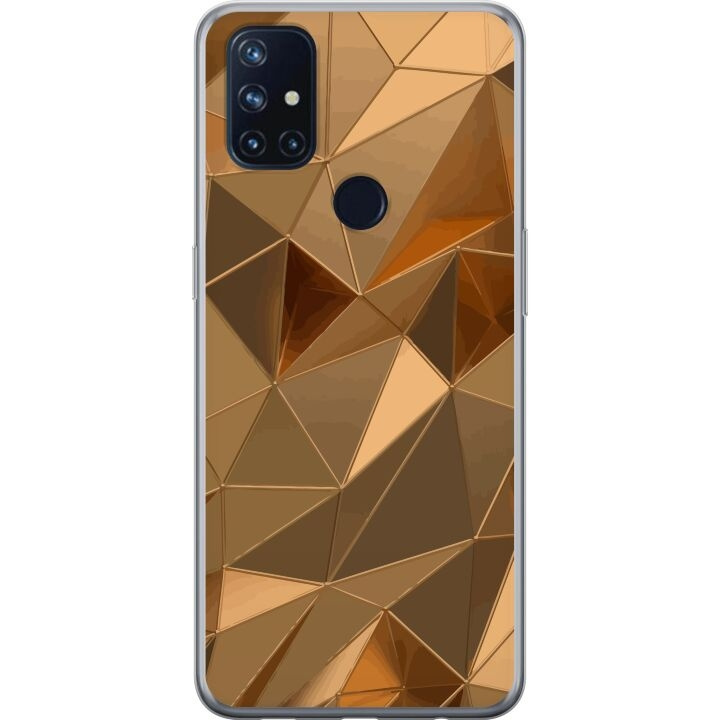 Mobilskal till OnePlus Nord N10 5G med 3D Guld motiv i gruppen SMARTPHONE & SURFPLATTOR / Mobilskydd / OnePlus hos TP E-commerce Nordic AB (A57254)