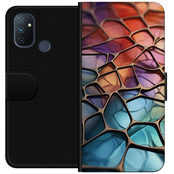Plånboksfodral till OnePlus Nord N100 med Metalliskt mönster motiv i gruppen SMARTPHONE & SURFPLATTOR / Mobilskydd / OnePlus hos TP E-commerce Nordic AB (A57267)