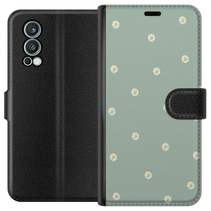 Plånboksfodral till OnePlus Nord 2 5G med Prästkragar motiv i gruppen SMARTPHONE & SURFPLATTOR / Mobilskydd / OnePlus hos TP E-commerce Nordic AB (A57315)