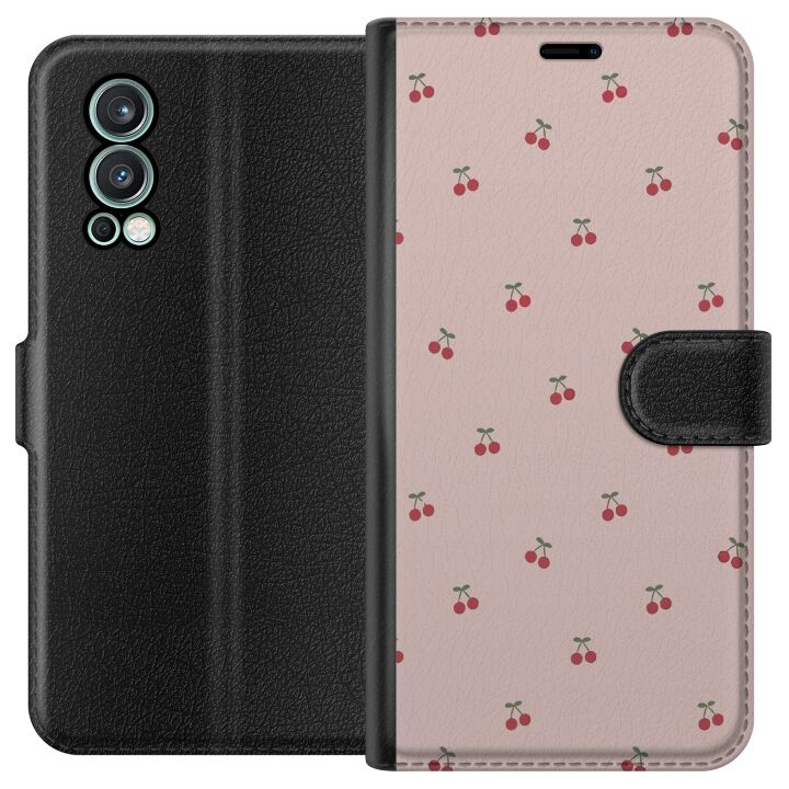 Plånboksfodral till OnePlus Nord 2 5G med Körsbär motiv i gruppen SMARTPHONE & SURFPLATTOR / Mobilskydd / OnePlus hos TP E-commerce Nordic AB (A57318)