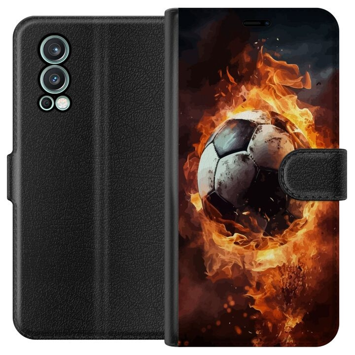 Plånboksfodral till OnePlus Nord 2 5G med Fotboll motiv i gruppen SMARTPHONE & SURFPLATTOR / Mobilskydd / OnePlus hos TP E-commerce Nordic AB (A57332)