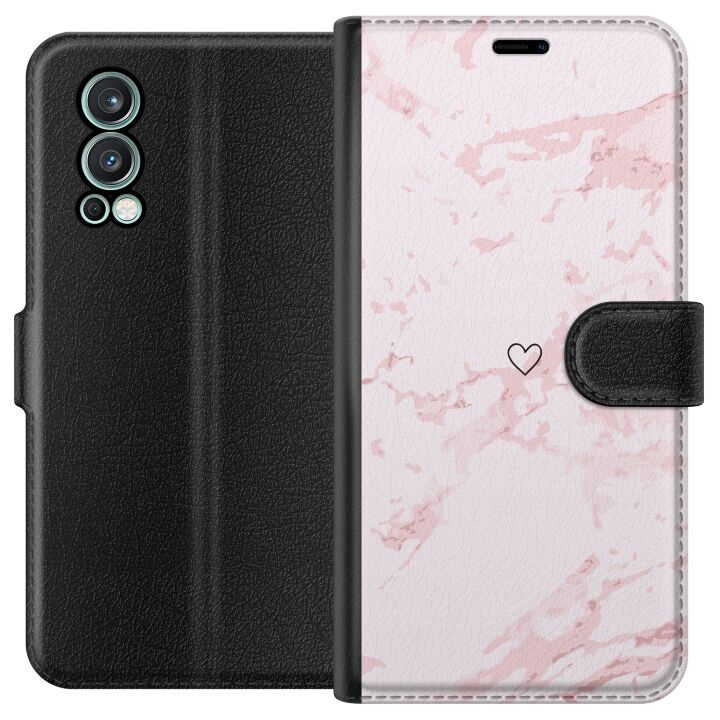 Plånboksfodral till OnePlus Nord 2 5G med Rosa Hjärta motiv i gruppen SMARTPHONE & SURFPLATTOR / Mobilskydd / OnePlus hos TP E-commerce Nordic AB (A57334)