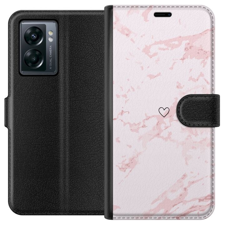 Plånboksfodral till OnePlus Nord N300 med Rosa Hjärta motiv i gruppen SMARTPHONE & SURFPLATTOR / Mobilskydd / OnePlus hos TP E-commerce Nordic AB (A57523)