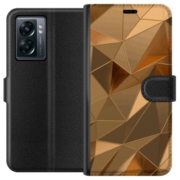 Plånboksfodral till OnePlus Nord N300 med 3D Guld motiv i gruppen SMARTPHONE & SURFPLATTOR / Mobilskydd / OnePlus hos TP E-commerce Nordic AB (A57524)