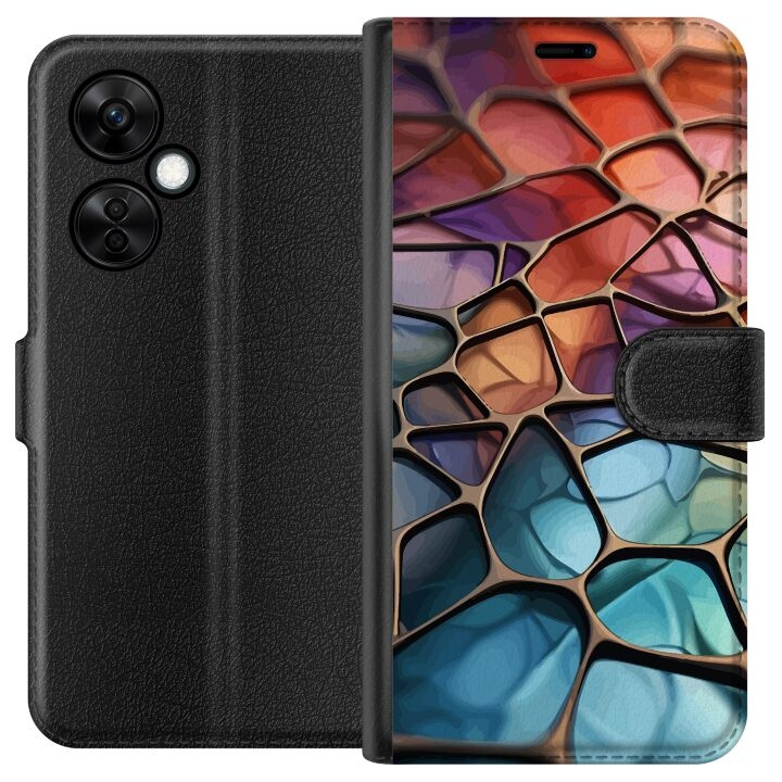 Plånboksfodral till OnePlus Nord CE3 med Metalliskt mönster motiv i gruppen SMARTPHONE & SURFPLATTOR / Mobilskydd / OnePlus hos TP E-commerce Nordic AB (A57672)