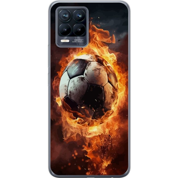 Mobilskal till Realme 8 med Fotboll motiv i gruppen SMARTPHONE & SURFPLATTOR / Mobilskydd / Realme hos TP E-commerce Nordic AB (A57980)