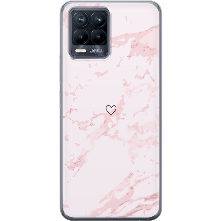 Mobilskal till Realme 8 med Rosa Hjärta motiv i gruppen SMARTPHONE & SURFPLATTOR / Mobilskydd / Realme hos TP E-commerce Nordic AB (A57982)