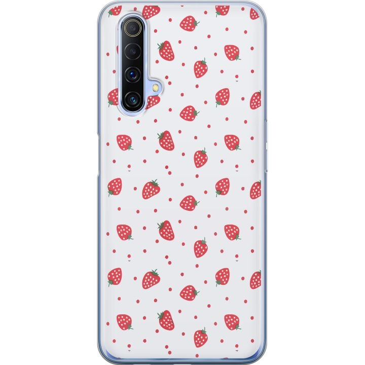 Mobilskal till Realme X50 5G med Jordgubbar motiv i gruppen SMARTPHONE & SURFPLATTOR / Mobilskydd / Realme hos TP E-commerce Nordic AB (A58138)