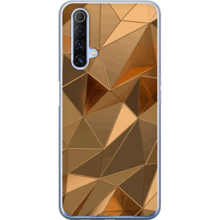Mobilskal till Realme X50 5G med 3D Guld motiv i gruppen SMARTPHONE & SURFPLATTOR / Mobilskydd / Realme hos TP E-commerce Nordic AB (A58145)