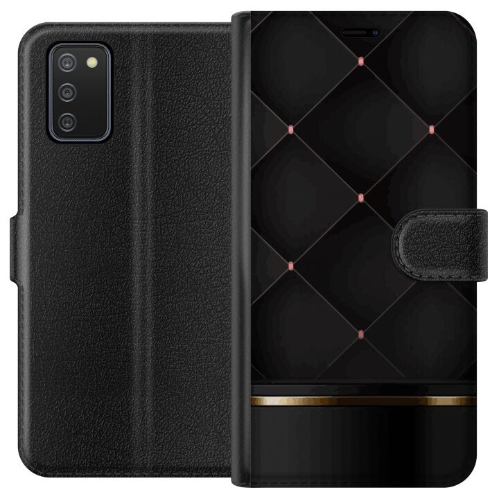 Plånboksfodral till Samsung Galaxy A02s med Lyxig linje motiv i gruppen SMARTPHONE & SURFPLATTOR / Mobilskydd / Samsung hos TP E-commerce Nordic AB (A58163)