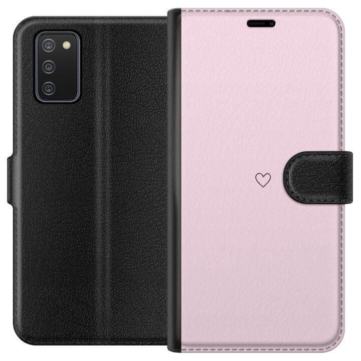 Plånboksfodral till Samsung Galaxy A02s med Hjärta motiv i gruppen SMARTPHONE & SURFPLATTOR / Mobilskydd / Samsung hos TP E-commerce Nordic AB (A58167)