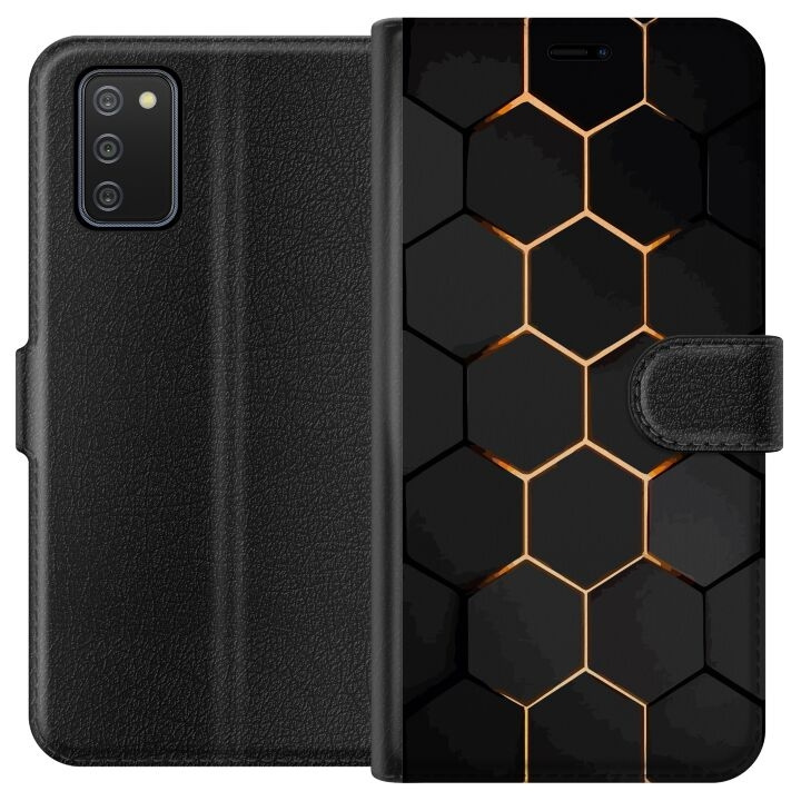 Plånboksfodral till Samsung Galaxy A02s med Lyxigt Mönster motiv i gruppen SMARTPHONE & SURFPLATTOR / Mobilskydd / Samsung hos TP E-commerce Nordic AB (A58173)