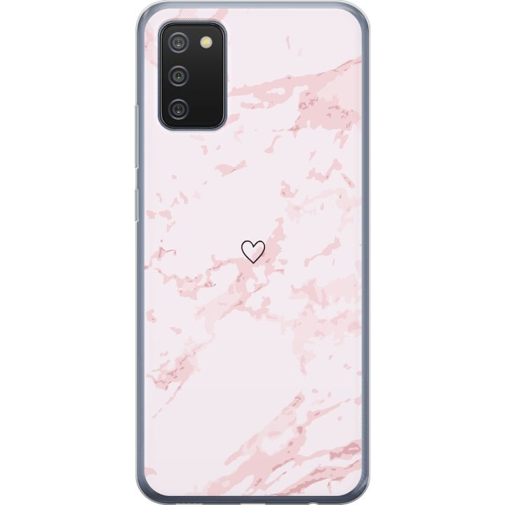 Mobilskal till Samsung Galaxy A02s med Rosa Hjärta motiv i gruppen SMARTPHONE & SURFPLATTOR / Mobilskydd / Samsung hos TP E-commerce Nordic AB (A58198)