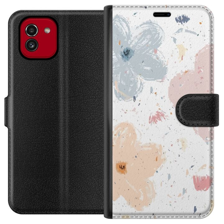 Plånboksfodral till Samsung Galaxy A03 med Blommor motiv i gruppen SMARTPHONE & SURFPLATTOR / Mobilskydd / Samsung hos TP E-commerce Nordic AB (A58214)