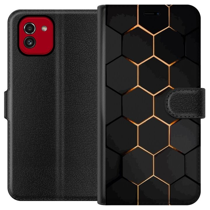 Plånboksfodral till Samsung Galaxy A03 med Lyxigt Mönster motiv i gruppen SMARTPHONE & SURFPLATTOR / Mobilskydd / Samsung hos TP E-commerce Nordic AB (A58227)