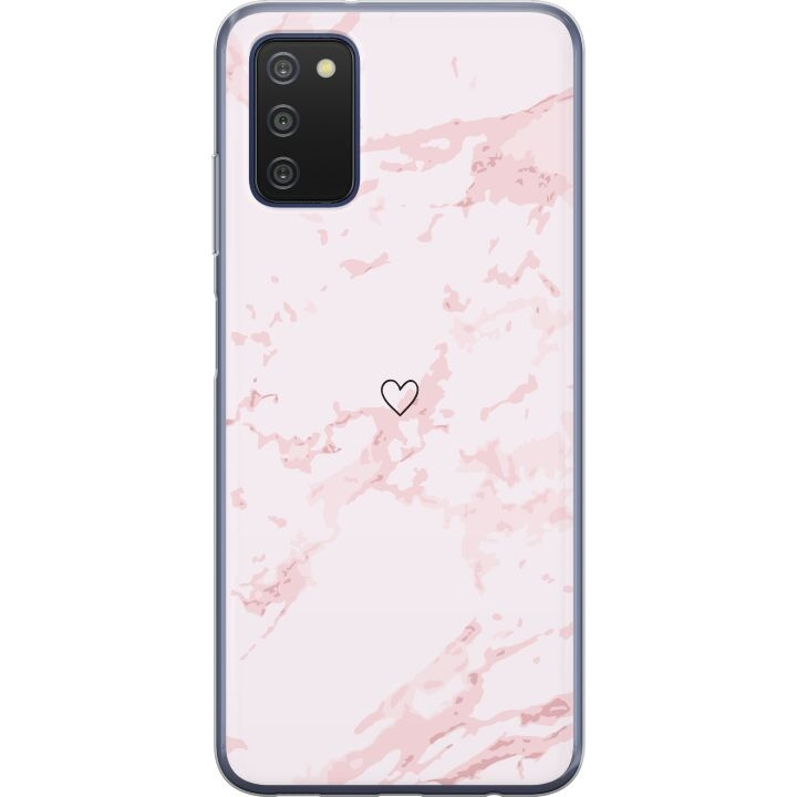 Mobilskal till Samsung Galaxy A03s med Rosa Hjärta motiv i gruppen SMARTPHONE & SURFPLATTOR / Mobilskydd / Samsung hos TP E-commerce Nordic AB (A58306)