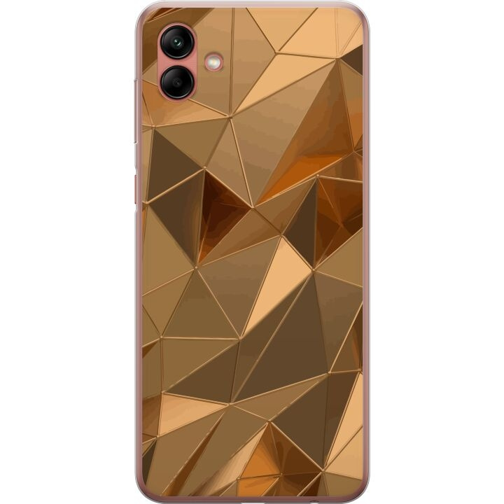Mobilskal till Samsung Galaxy A04 med 3D Guld motiv i gruppen SMARTPHONE & SURFPLATTOR / Mobilskydd / Samsung hos TP E-commerce Nordic AB (A58334)
