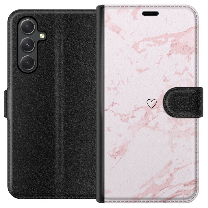 Plånboksfodral till Samsung Galaxy A05s med Rosa Hjärta motiv i gruppen SMARTPHONE & SURFPLATTOR / Mobilskydd / Samsung hos TP E-commerce Nordic AB (A58441)
