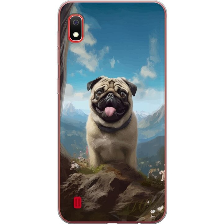 Mobilskal till Samsung Galaxy A10 med Glad Hund motiv i gruppen SMARTPHONE & SURFPLATTOR / Mobilskydd / Samsung hos TP E-commerce Nordic AB (A58517)